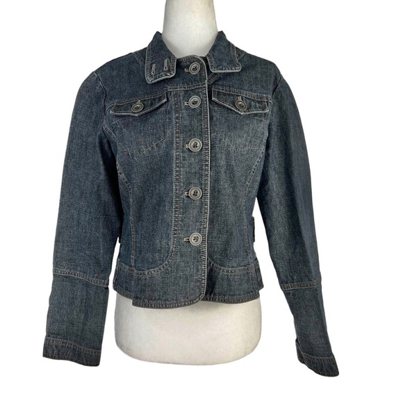 CITY DKNY DENIM STYLE FITTED PETITE‎ JACKET - Picture 1 of 14